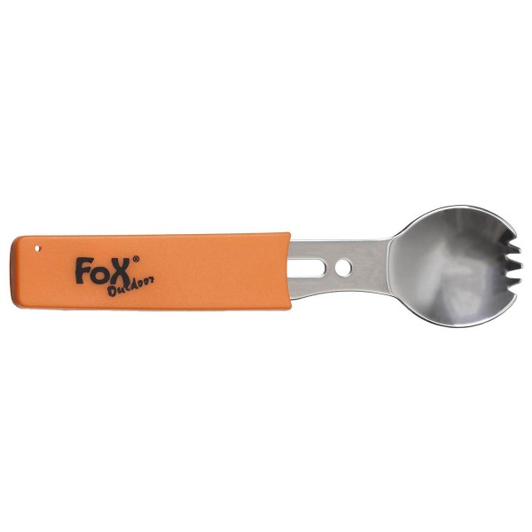 Multifunktions-Göffel mit Messer, Pfeife uvm. orange