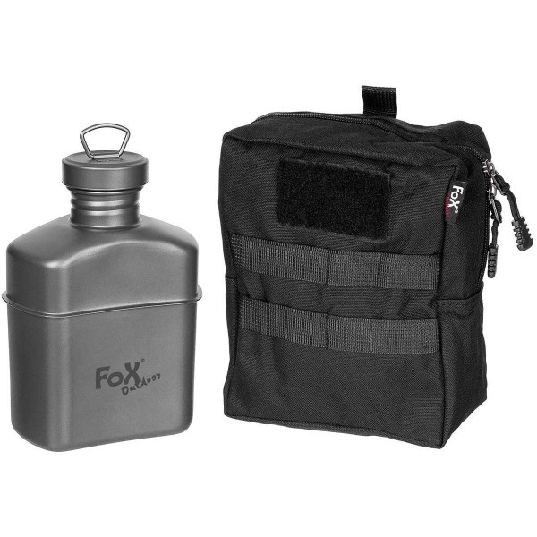 Fox Outdoor Trinkflasche Titan - Feldflasche 1 Liter
